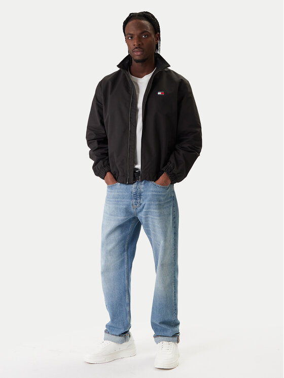 Tommy Jeans Tommy Jeans Prehodna jakna Essential DM0DM22720 Črna Regular Fit