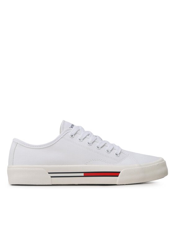 Tommy Jeans Tommy Jeans Tenis superge Low Cut Wmns Canvas EN0EN02085 Bela