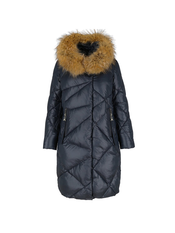 Perso Perso Kurtka damska BLH220039FXR Granatowy Regular Fit