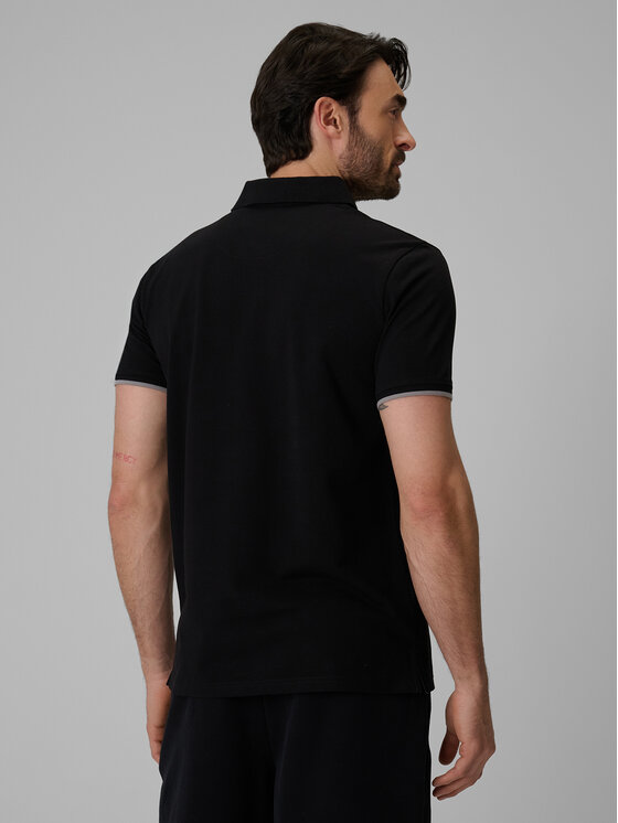 4F 4F Polo COMMERCIAL Czarny Regular Fit