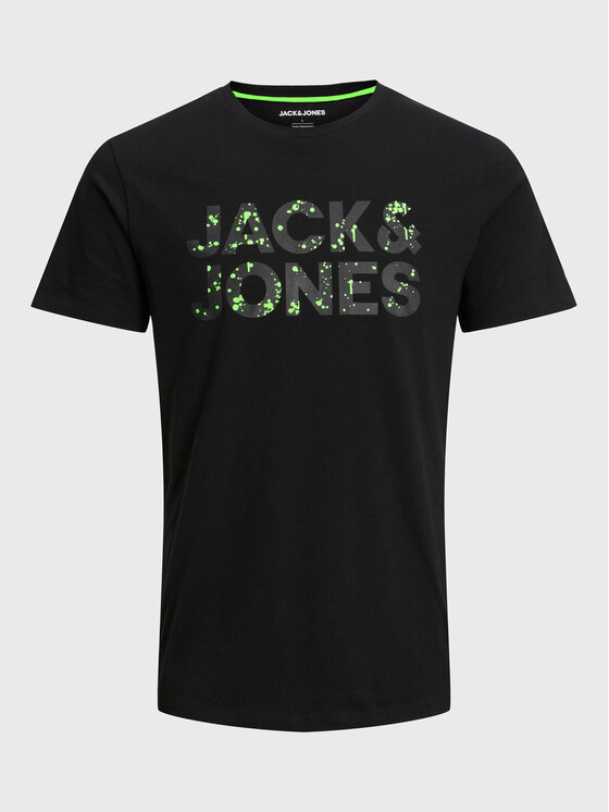 Jack&Jones Junior Majica Neon 12224104 Črna Regular Fit