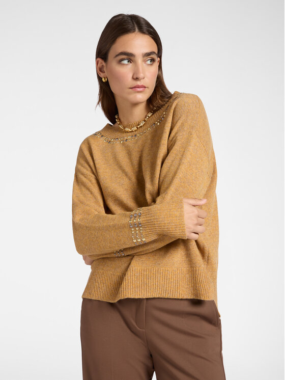 Elena Mirò Elena Mirò Maglione M459Z000590N0S1 Marrone Boxy Fit