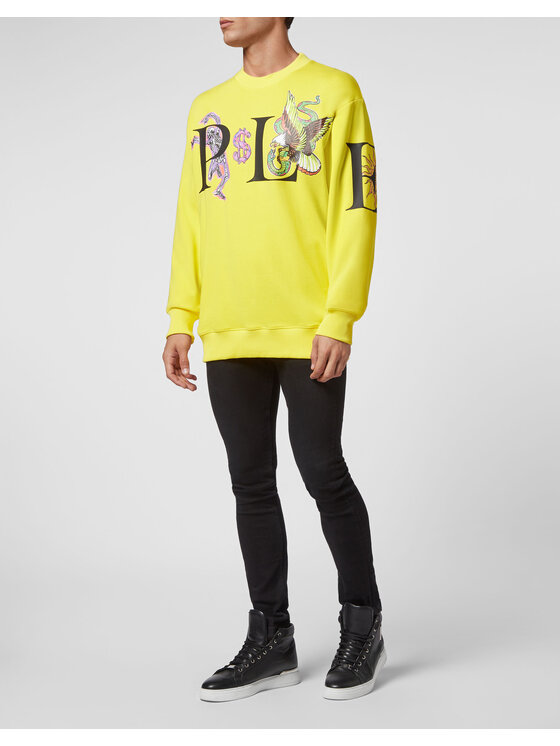 PHILIPP PLEIN PHILIPP PLEIN Bluza 283 Żółty Regular Fit