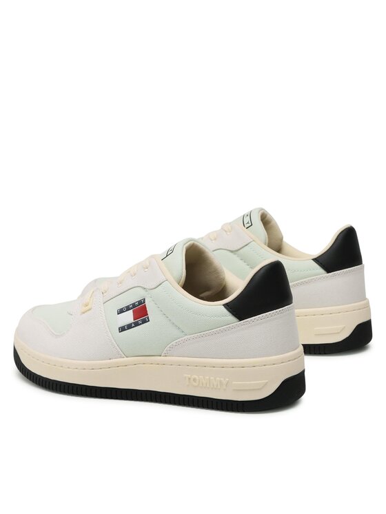 Tommy Jeans Tommy Jeans Laisvalaikio batai Basket Canvas EM0EM01163 Žalia