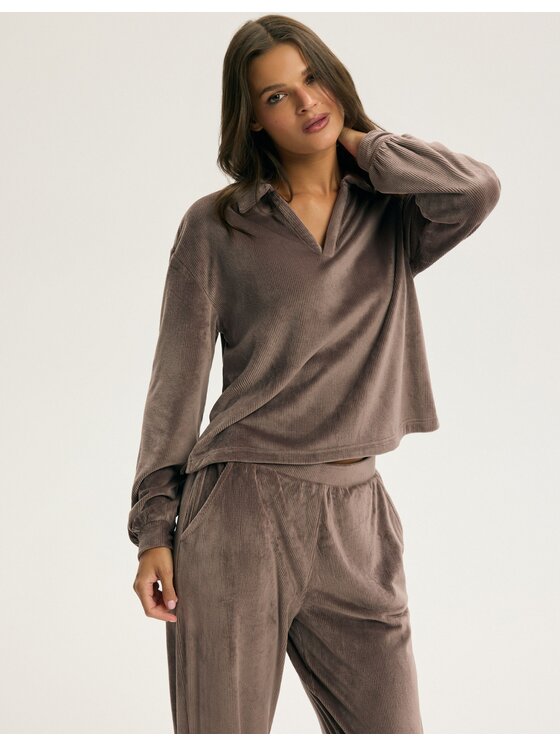Esotiq Esotiq Sportovní set 44066 Béžová Regular Fit