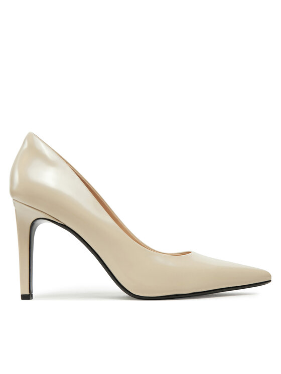 Calvin Klein Čevlji Z Visoko Peto Heel Pump 90 - Brush L HW0HW02263 Bež