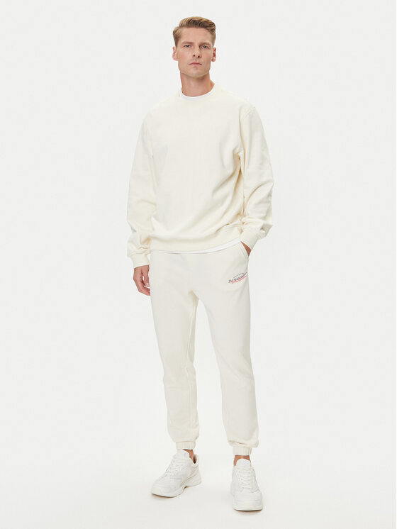 Jack & Jones Jack & Jones Spodnie dresowe Kane Billy 12283257 Écru Relaxed Fit