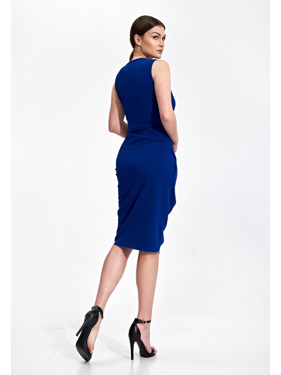 FIGL FIGL Šaty M858 Modrá Slim Fit