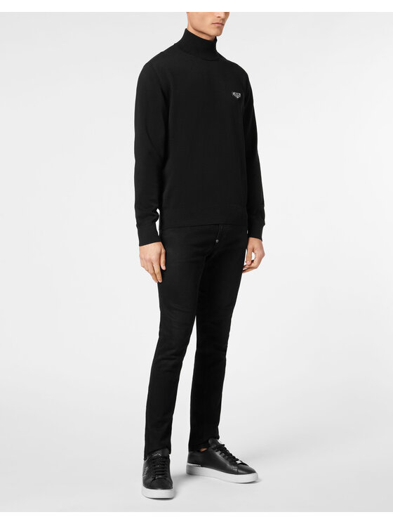 PHILIPP PLEIN PHILIPP PLEIN Longsleeve 22875 Czarny Regular Fit