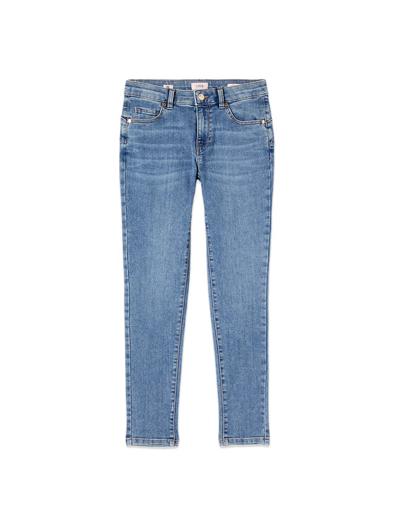 Oltre Oltre Jeansy P573R209288N024 Turkusowy Slim Fit