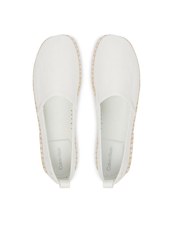 Calvin Klein Calvin Klein Espadrilės Oblique Espadrille Canvas HW0HW02931 Balta