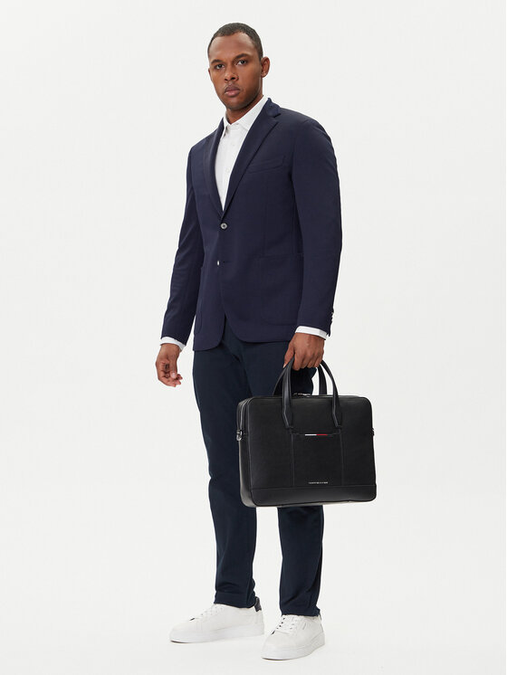 Tommy Hilfiger Tommy Hilfiger Чанта за лаптоп Th Central Slim Computer Bag AM0AM13484 Черен