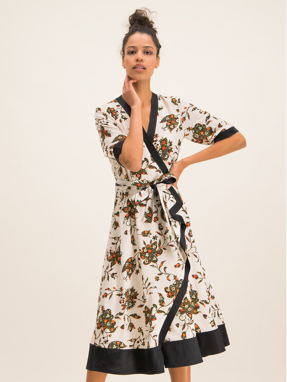 tory burch printed wrap dress