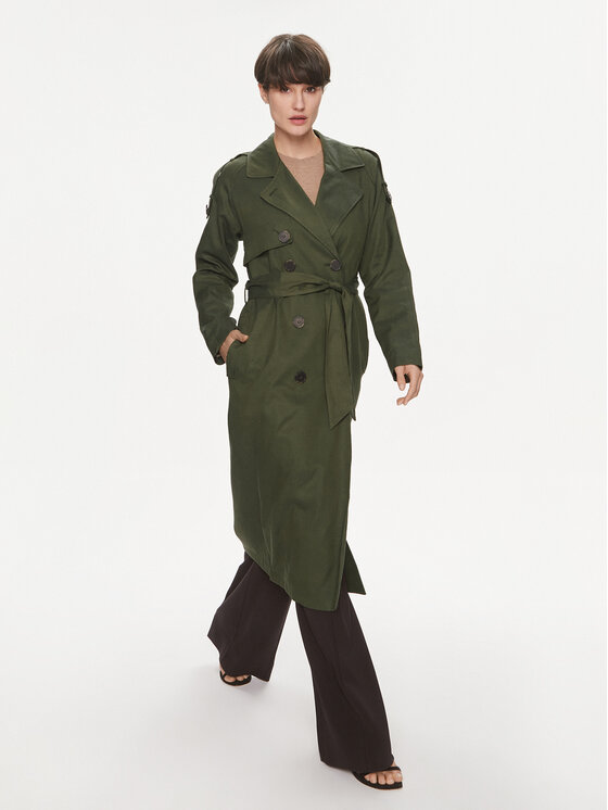 Selected Femme Selected Femme Trench New Bren 16082403 Zelena Regular Fit