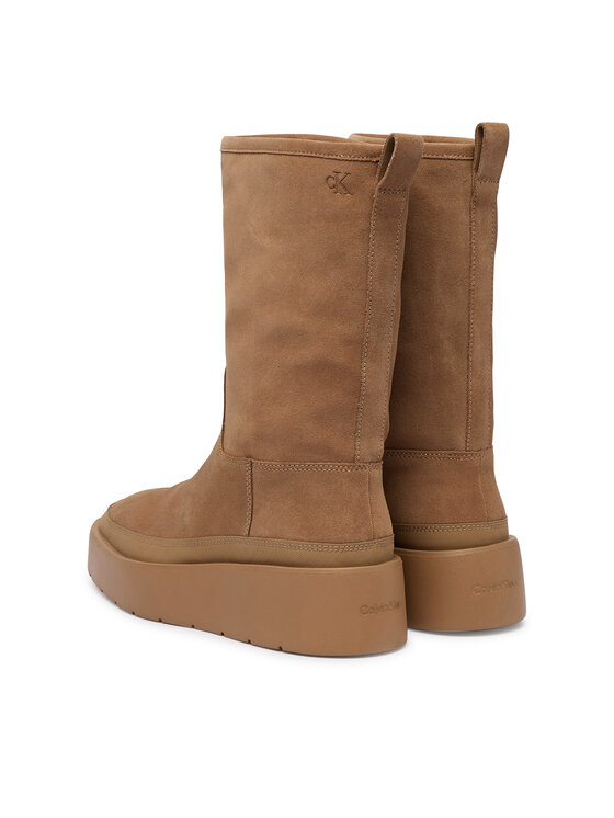 Calvin Klein Calvin Klein Lumesaapad Flatform Mid Boot Suede Wl HW0HW03181 Beež