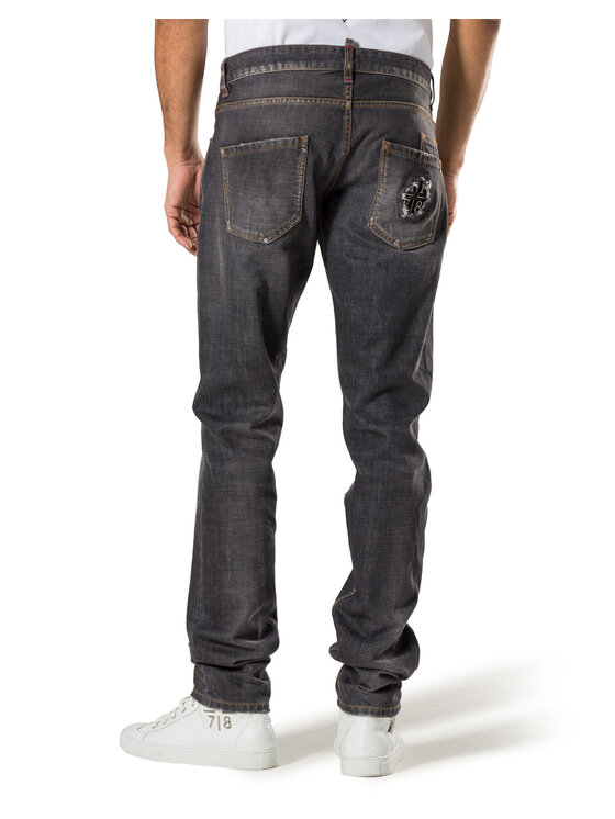 PHILIPP PLEIN PHILIPP PLEIN Džínsy 30754 Čierna Straight Fit