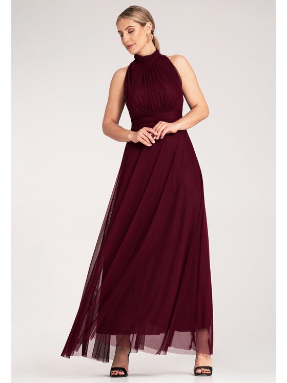 FIGL FIGL Abito da sera M1173 Bordeaux Flared Fit