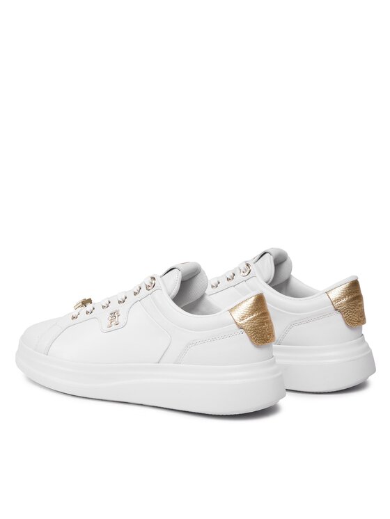 Tommy Hilfiger Tommy Hilfiger Snīkeri Pointy Court Sneaker Hardware FW0FW07780 Balts