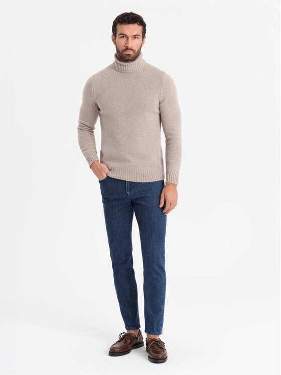 Ombre Ombre Jeansy OM-PADP-0216 Niebieski Slim Fit