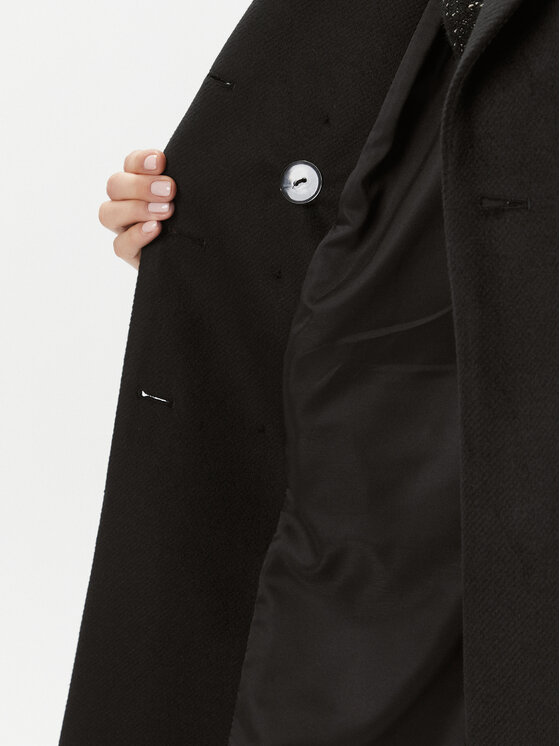 Maryley Maryley Cappotto di transizione 23IB115/01NE Nero Regular Fit