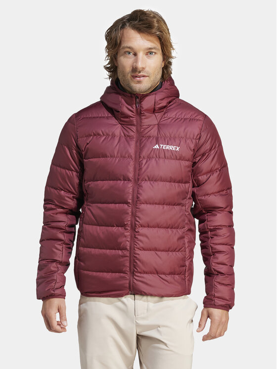 adidas adidas Пухено яке Terrex Multi Light Down IP6040 Червен Slim Fit