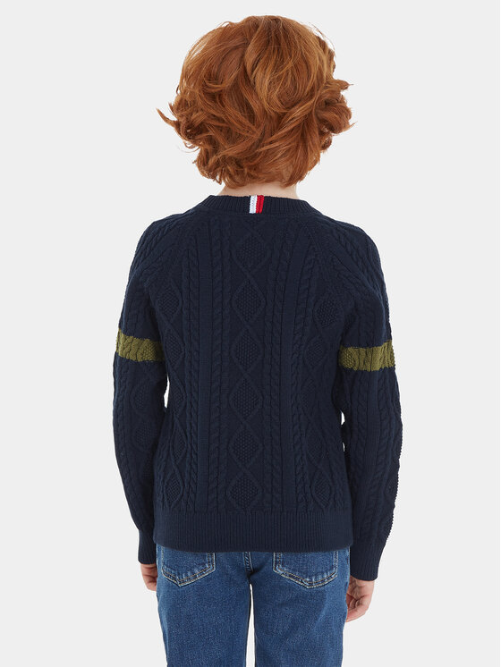 Tommy Hilfiger Tommy Hilfiger Sweter Monotype KB0KB08513 Granatowy Regular Fit