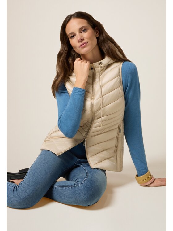 Oltre Oltre Giubbotto piumino F610R101467N002 Écru Slim Fit