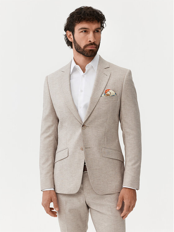 Evenemen Evenemen Garnitur Passa Beżowy Slim Fit