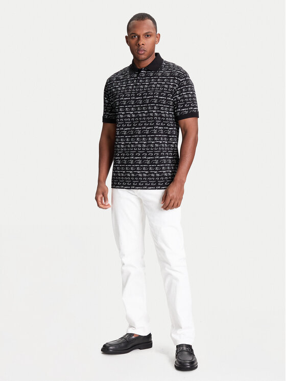 KARL LAGERFELD KARL LAGERFELD Polo 745120 553225 Czarny Regular Fit