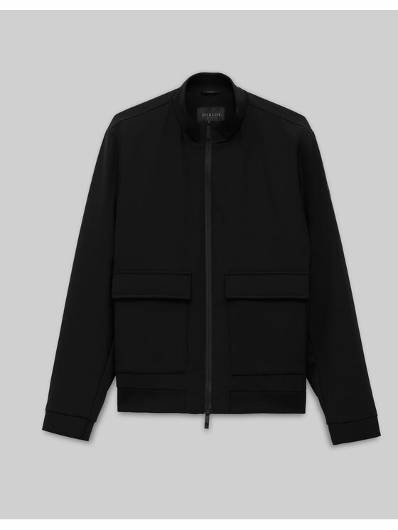 Borgio Borgio Kurtka bomber moretta_c Czarny Slim Fit