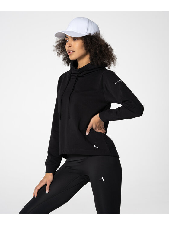 Carpatree Carpatree Bluza LooseNeck Czarny Relaxed Fit