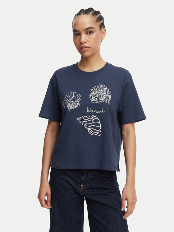 Weekend Max Mara Weekend Max Mara Tricou Sabato 2615941112 Bleumarin Regular Fit