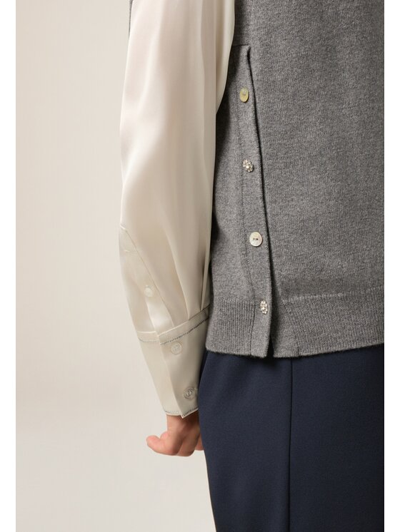 Oltre Oltre Maglione M355J005095N013 Grigio Baggy Fit