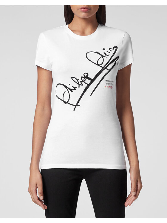 PHILIPP PLEIN PHILIPP PLEIN T-Shirt 3987 Biały Regular Fit