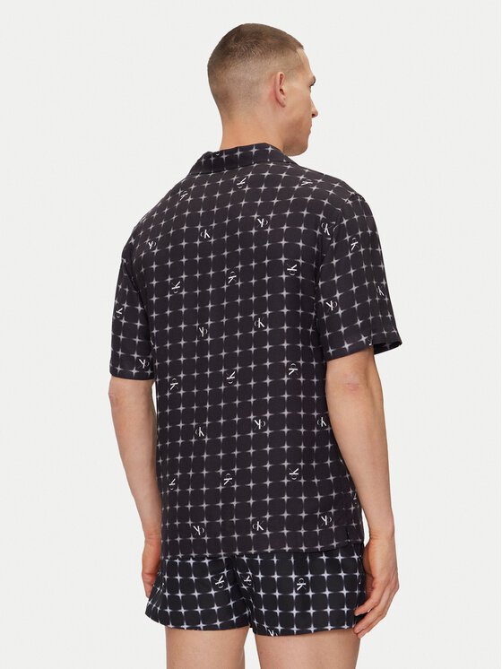 Calvin Klein Swimwear Calvin Klein Swimwear Camicia KM0KM01148 Nero Regular Fit