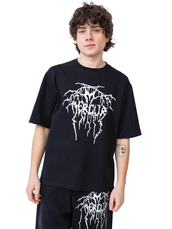 Mercur Mercur T-Shirt Metal Czarny Comfortable Fit
