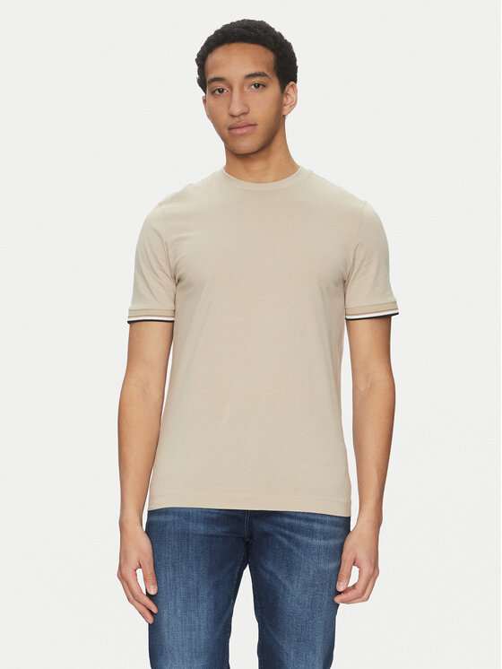 BOSS BOSS T-krekls Thompson 04 50501097 Bēšs Regular Fit