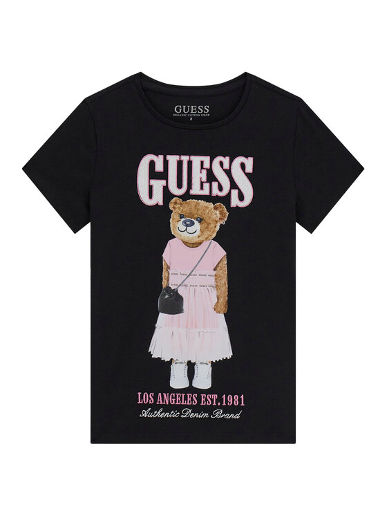 Guess Guess T-shirt J6RI10 K6YW4 Crna Regular Fit