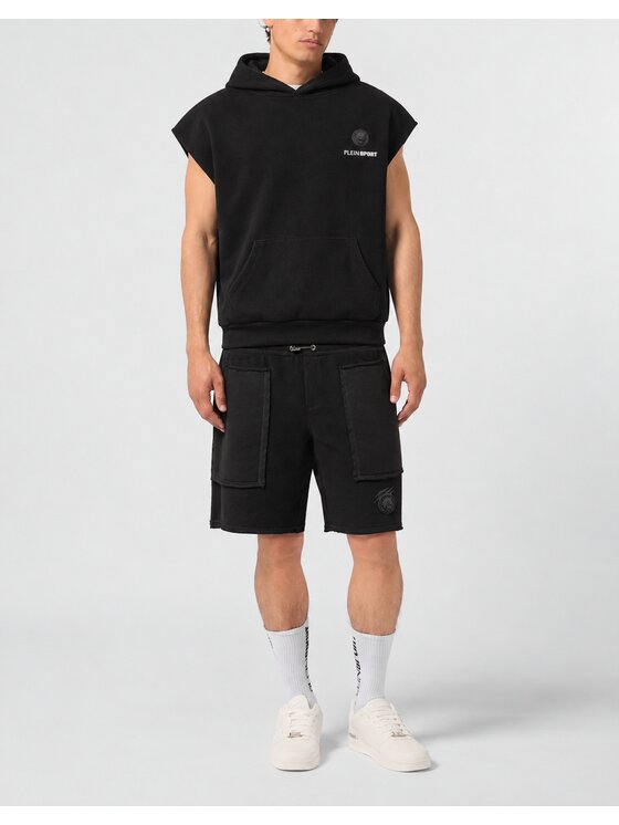 Plein Sport Plein Sport Pantaloncini sportivi 32339 Nero Jogger Fit