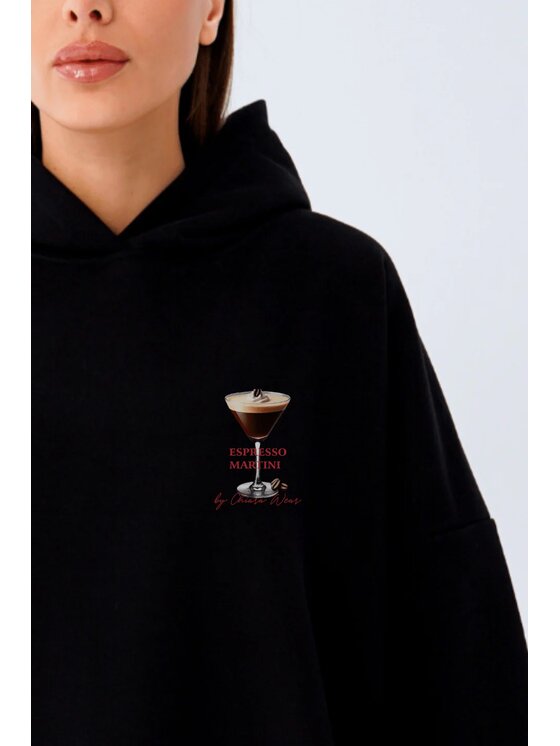 Chiara Wear Chiara Wear Bluza Bluza damska kaptur ESPRESSO MARTINI Czarny Oversize