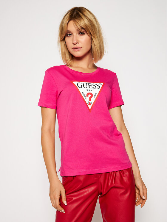 Guess Футболка Original Tee W0BI25 I3Z11 Рожевий Regular Fit • Modivo.ua