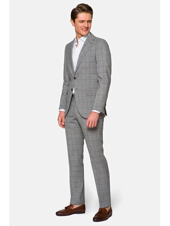Lancerto Lancerto Garnitur Maldon Szary Regular Fit