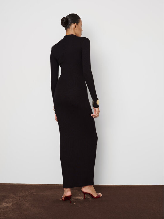 La Mania La Mania Sukienka codzienna FALLON Czarny Basic Fit