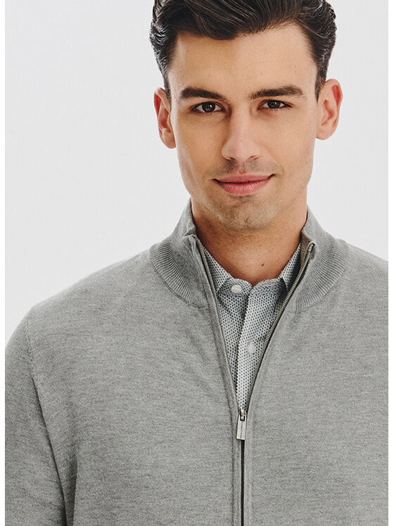 Pako Lorente Pako Lorente Kardigan P25WF-2X-024 Szary Classic Fit