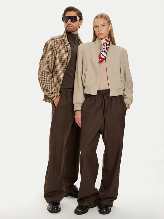 AMI PARIS AMI PARIS Szövet nadrág UTR212.WV0018 Barna Relaxed Fit