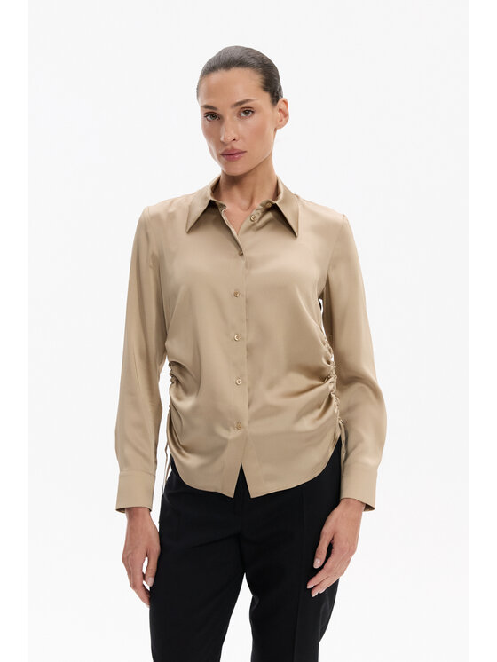Deni Cler Milano Deni Cler Milano Koszula W-DC-1471-F5-F6-12-1 Beżowy Regular Fit