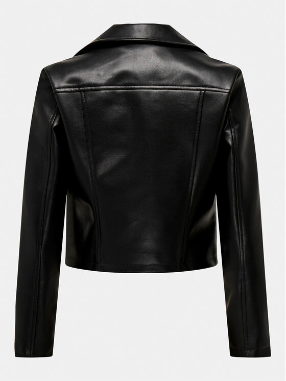 JDY JDY Jacke aus Kunstleder 15310269 Schwarz Regular Fit