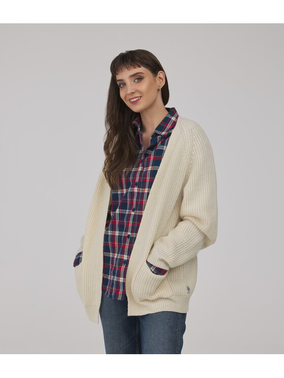 Lee Cooper Lee Cooper Sweter SANDRA Kremowy Oversize