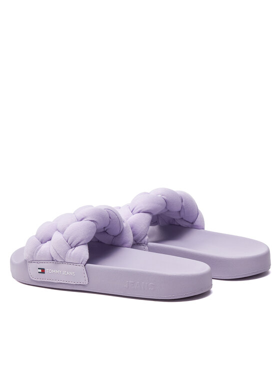 Tommy Jeans Tommy Jeans Klapki Tjw Braided Slide EN0EN02450 Fioletowy