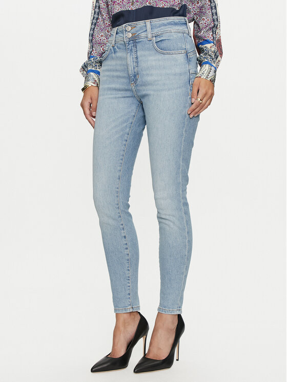 Guess Jeans Hlače W4YA34 D52U0 Modra Skinny Fit